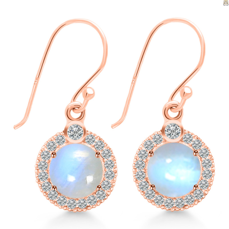 Moonstone & White Topaz Earring RBM-RDE-693.