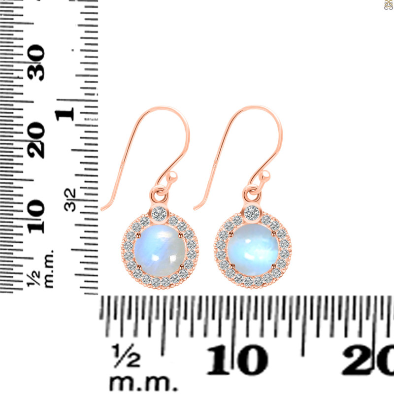 Moonstone & White Topaz Earring RBM-RDE-693.