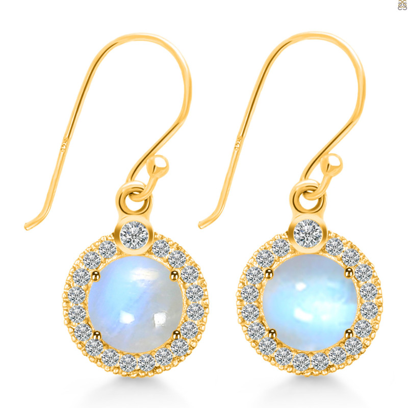 Moonstone & White Topaz Earring RBM-RDE-693.