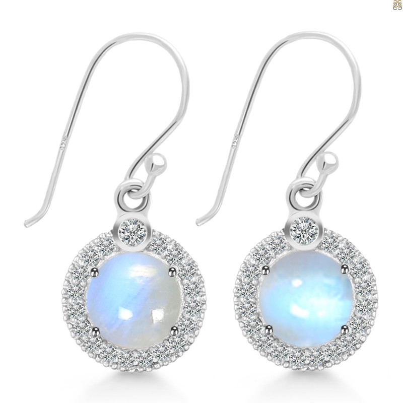Moonstone & White Topaz Earring RBM-RDE-693.