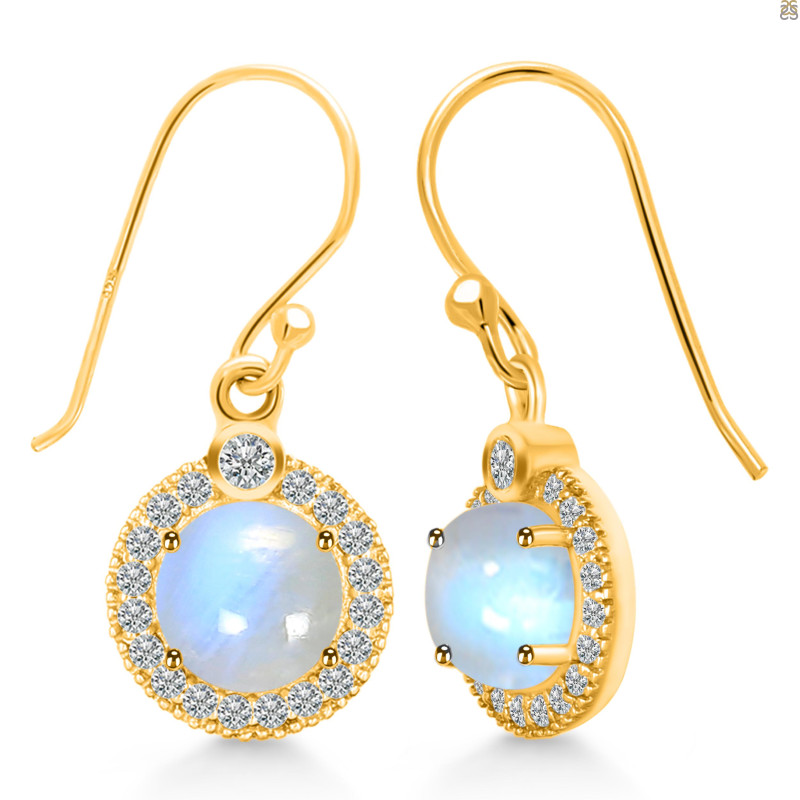 Moonstone & White Topaz Earring RBM-RDE-693.