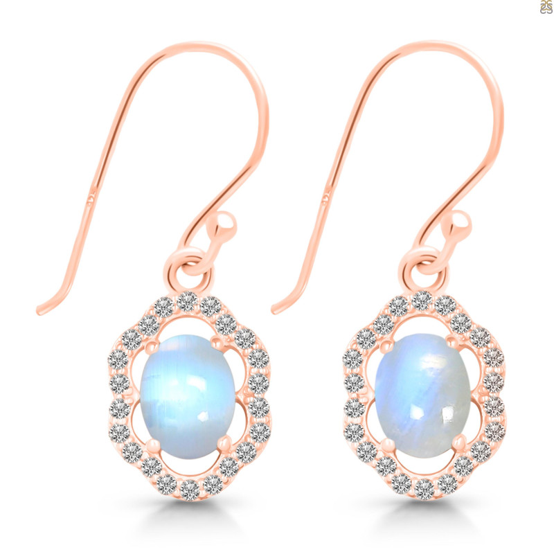 Moonstone & White Topaz Earring RBM-RDE-694.