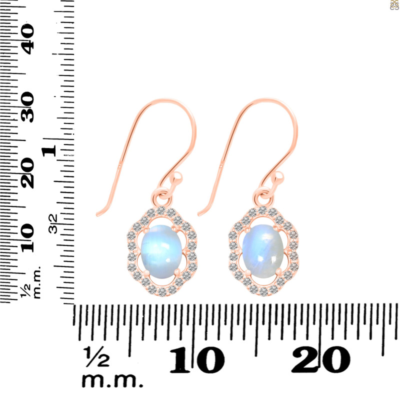Moonstone & White Topaz Earring RBM-RDE-694.