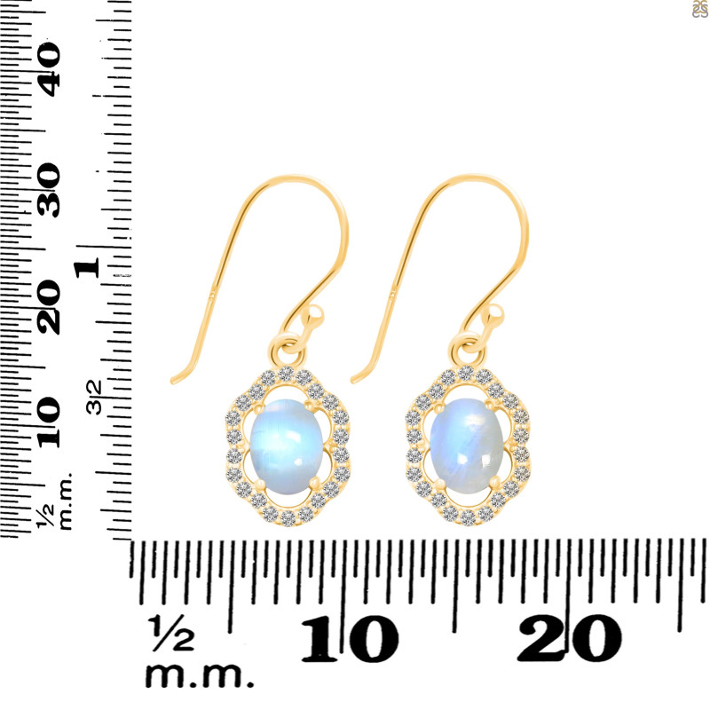 Moonstone & White Topaz Earring RBM-RDE-694.