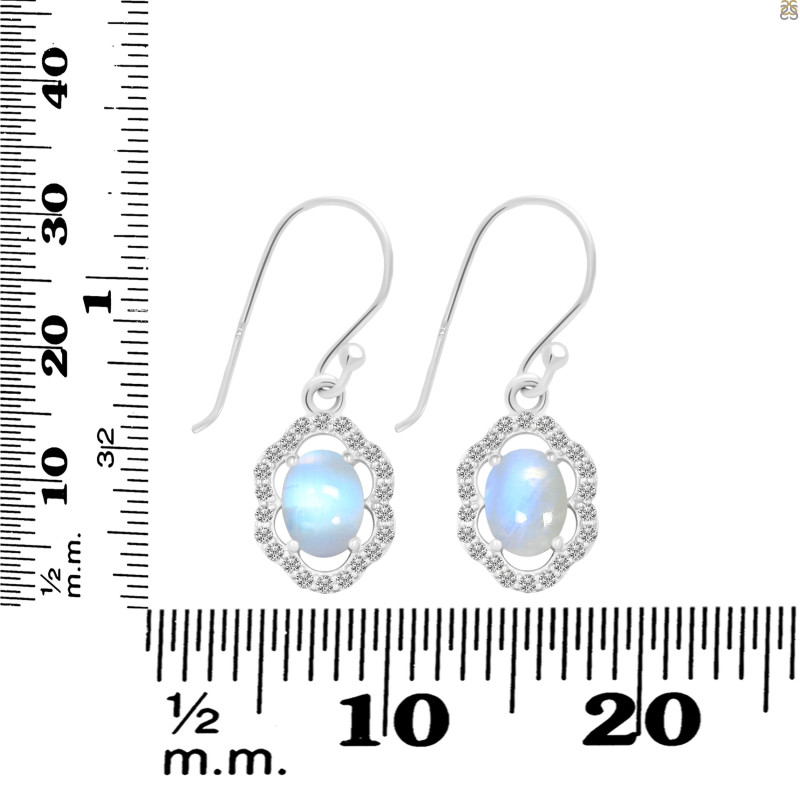 Moonstone & White Topaz Earring RBM-RDE-694.