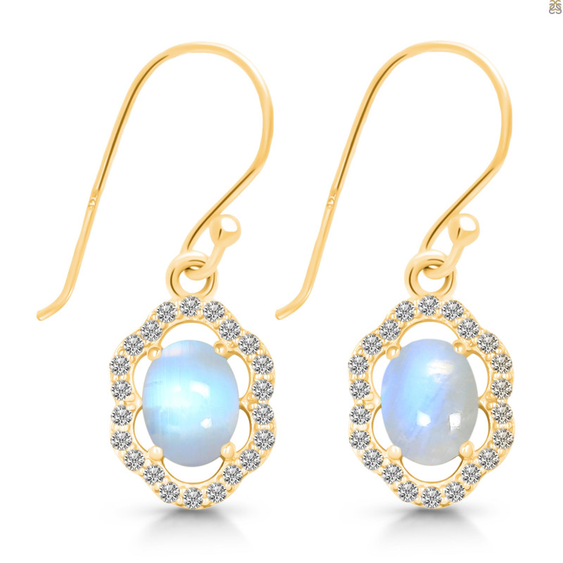 Moonstone & White Topaz Earring RBM-RDE-694.