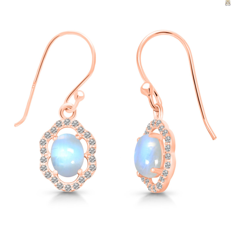 Moonstone & White Topaz Earring RBM-RDE-694.