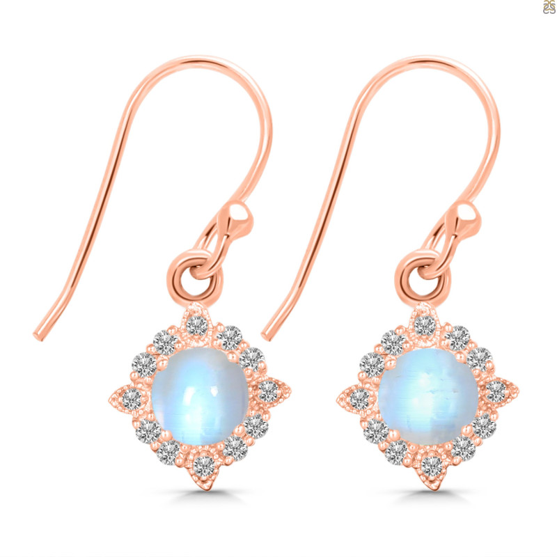 Moonstone & White Topaz Earring RBM-RDE-695.