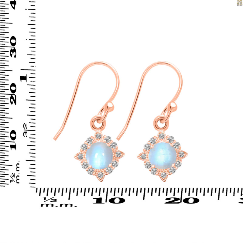 Moonstone & White Topaz Earring RBM-RDE-695.