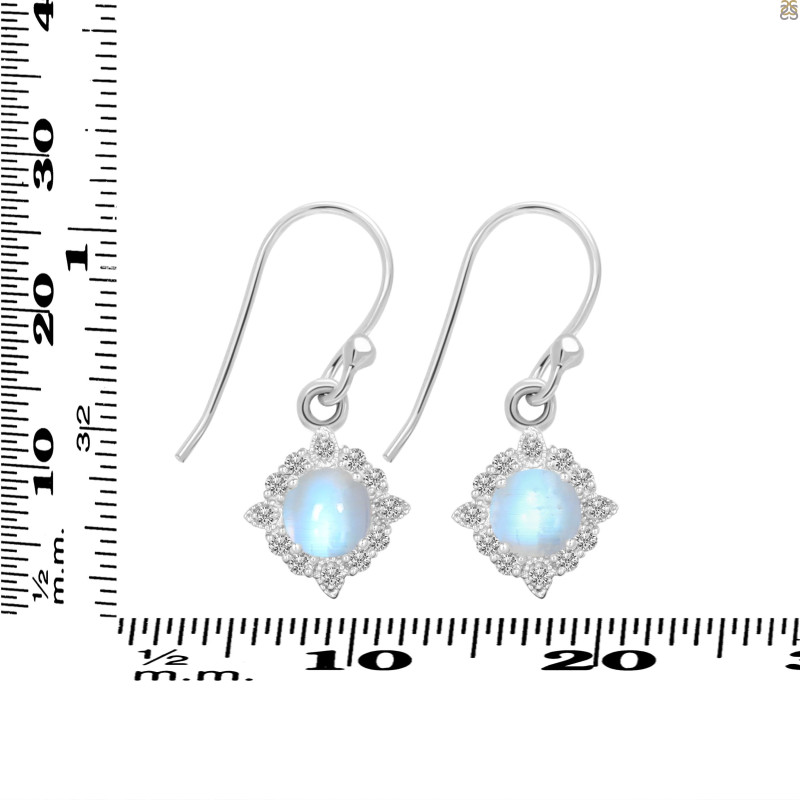 Moonstone & White Topaz Earring RBM-RDE-695.