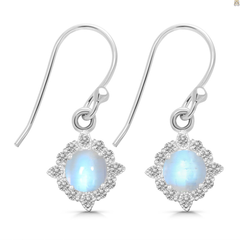 Moonstone & White Topaz Earring RBM-RDE-695.