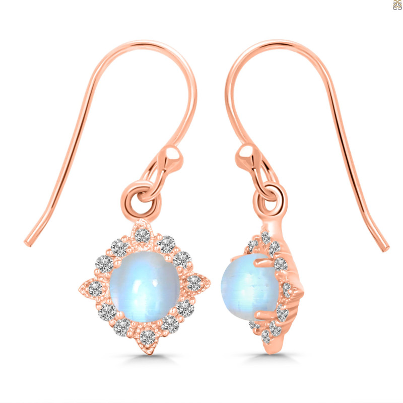 Moonstone & White Topaz Earring RBM-RDE-695.