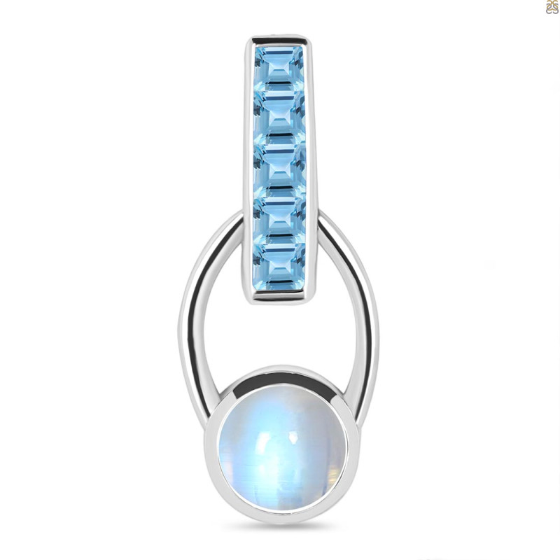Moonstone & Blue Topaz Pendant RBM-RDP-46.