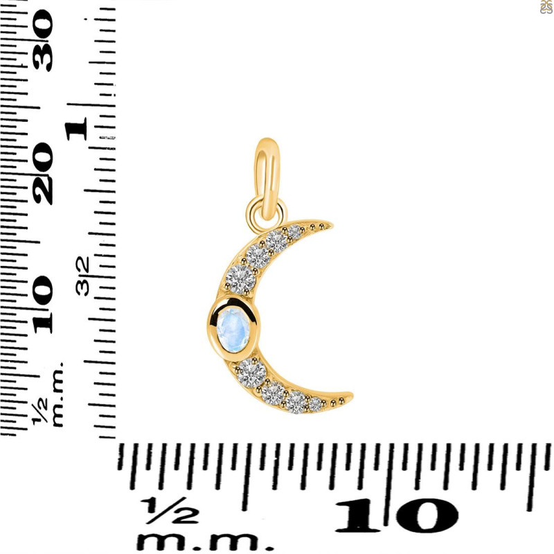 Moonstone & White Topaz Pendant RBM-RDP-691.