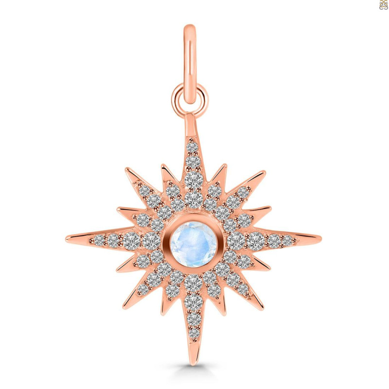 Moonstone & White Topaz Pendant RBM-RDP-693.