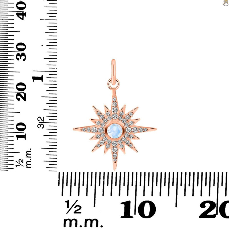 Moonstone & White Topaz Pendant RBM-RDP-693.
