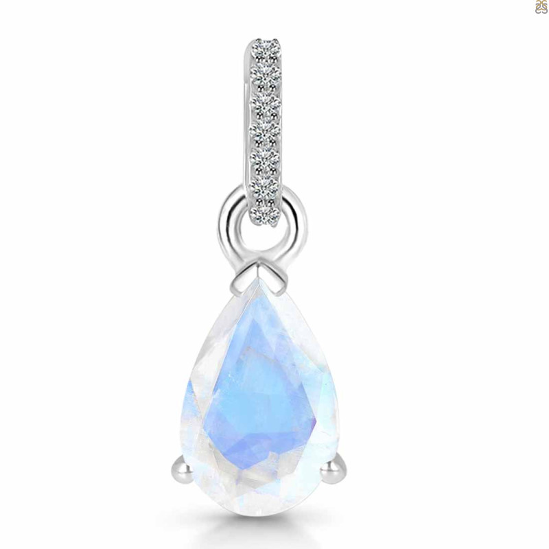 Moonstone & White Topaz Pendant RBM-RDP-757-CZ.