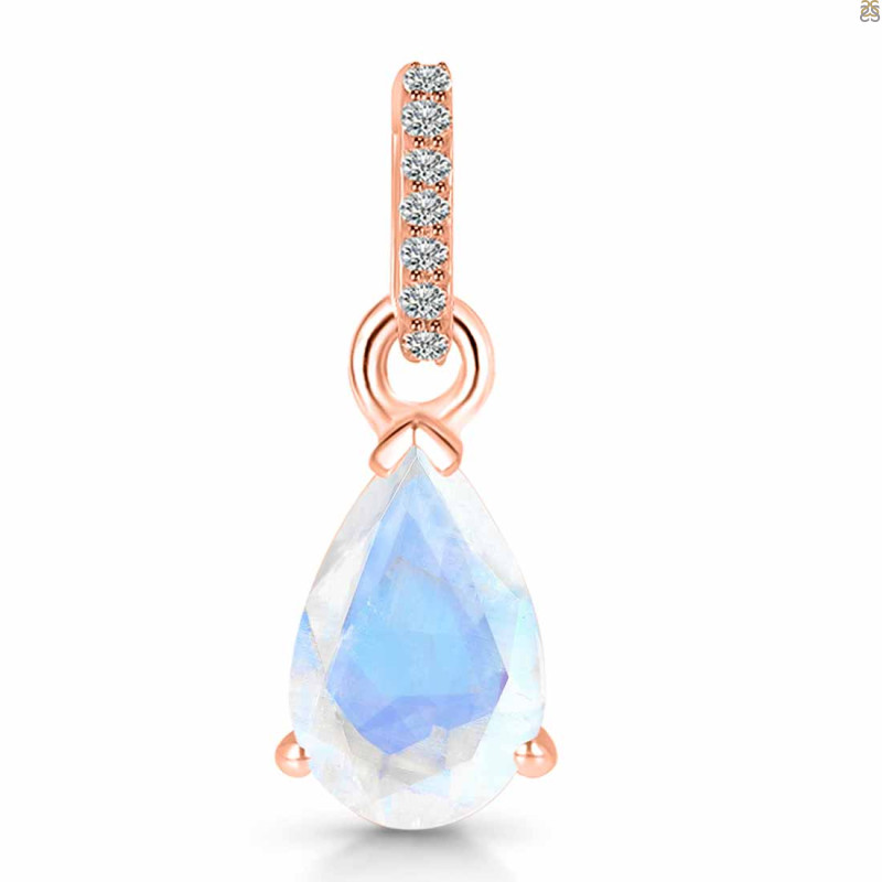 Moonstone & White Topaz Pendant RBM-RDP-757-CZ.