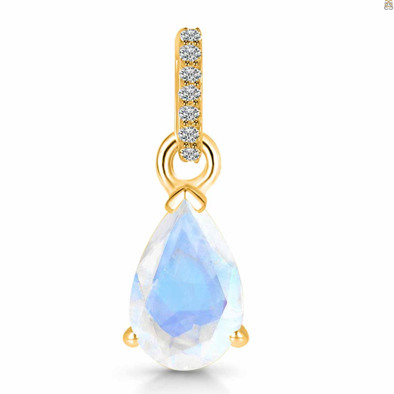 Moonstone & White Topaz Pendant RBM-RDP-757-CZ.