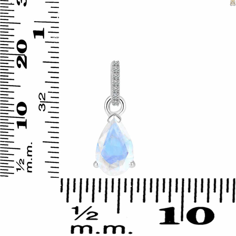 Moonstone & White Topaz Pendant RBM-RDP-757-CZ.