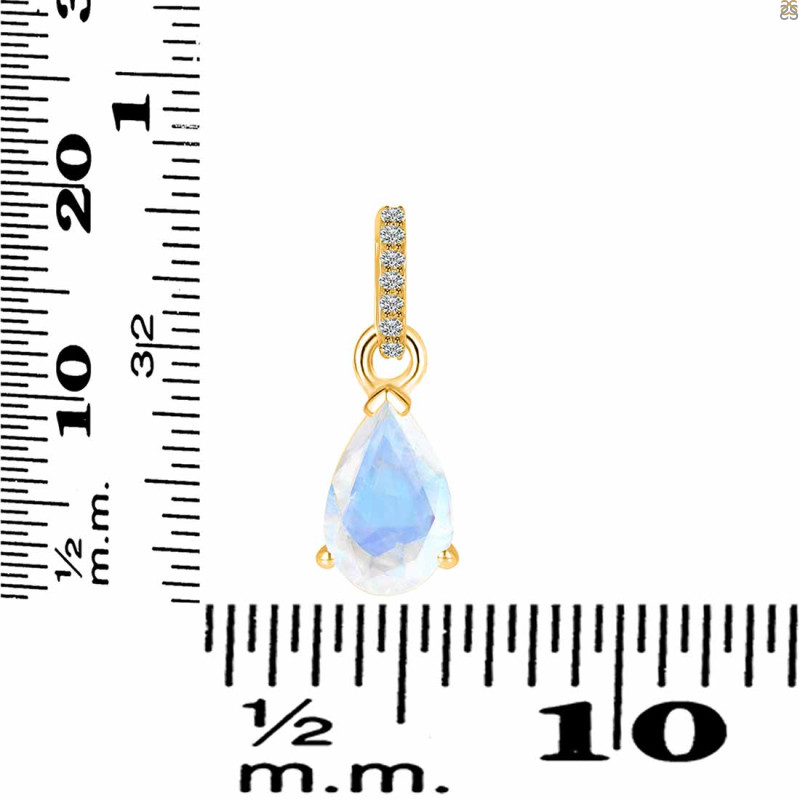 Moonstone & White Topaz Pendant RBM-RDP-757-CZ.
