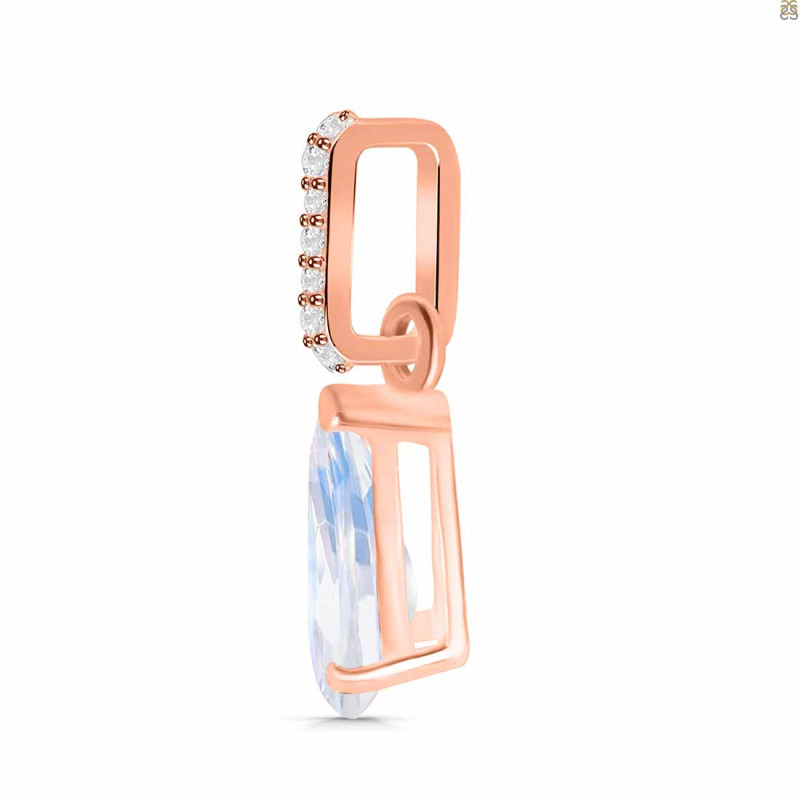 Moonstone & White Topaz Pendant RBM-RDP-757-CZ.