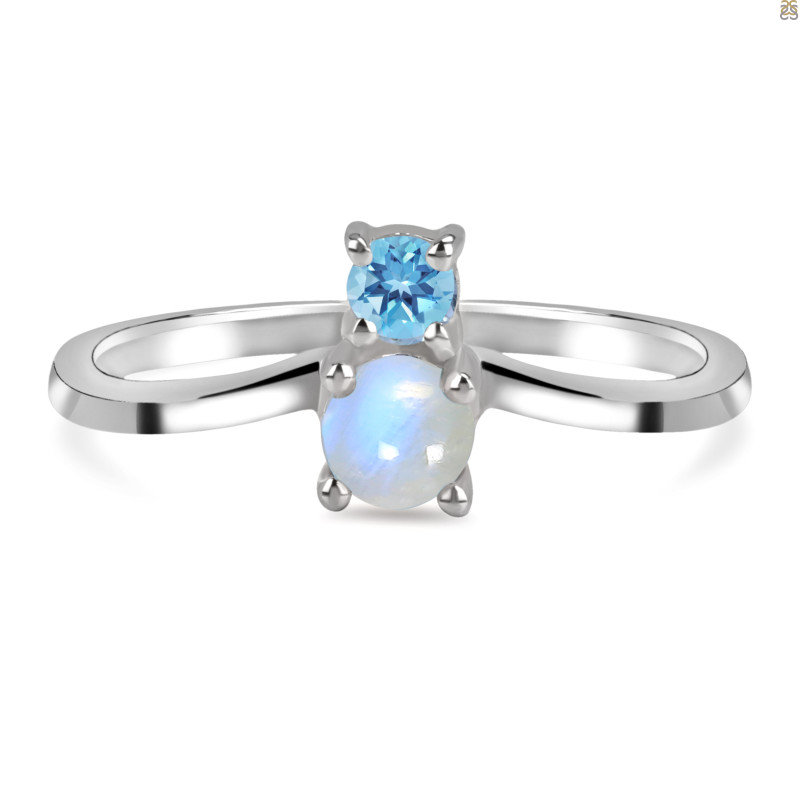 Moonstone & Blue Topaz Ring RBM-RDR-1506.