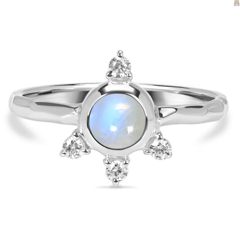 Moonstone & White Topaz Ring RBM-RDR-1619.