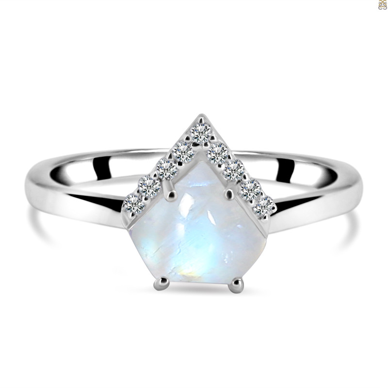 Moonstone & White Topaz Ring RBM-RDR-1631.