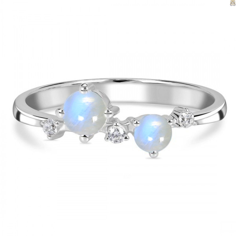 Moonstone & White Topaz Ring RBM-RDR-1661.