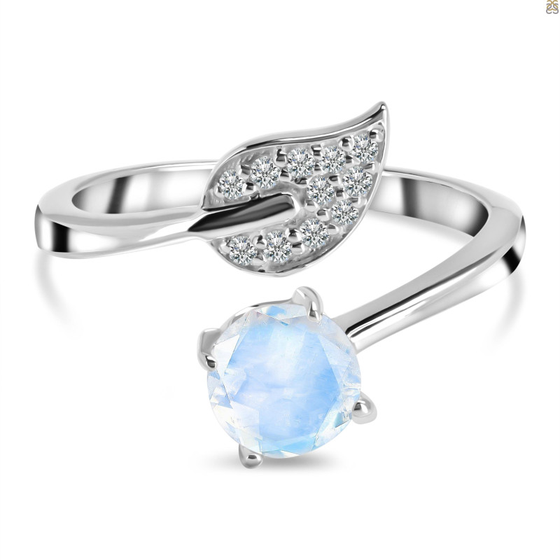 Moonstone & White Topaz Ring RBM-RDR-1684-ROSECUT.