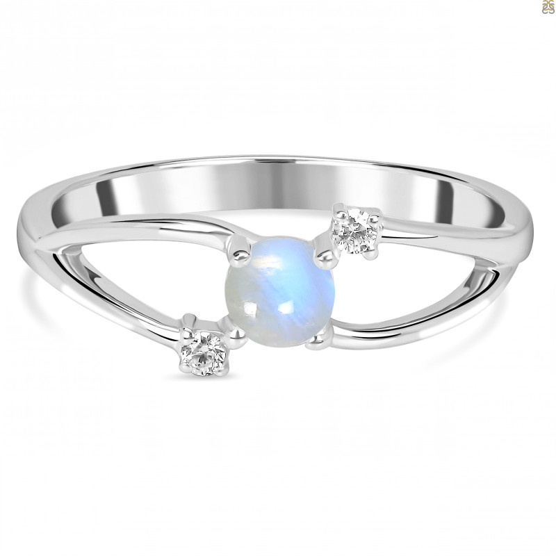 Moonstone & White Topaz Ring RBM-RDR-1712.