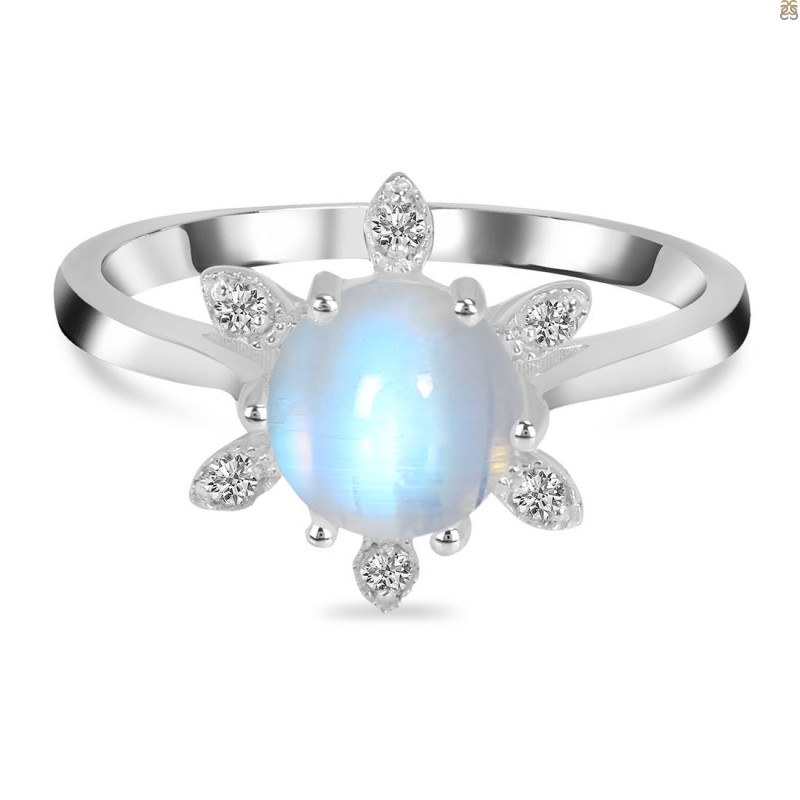 Moonstone & White Topaz Ring RBM-RDR-1747.