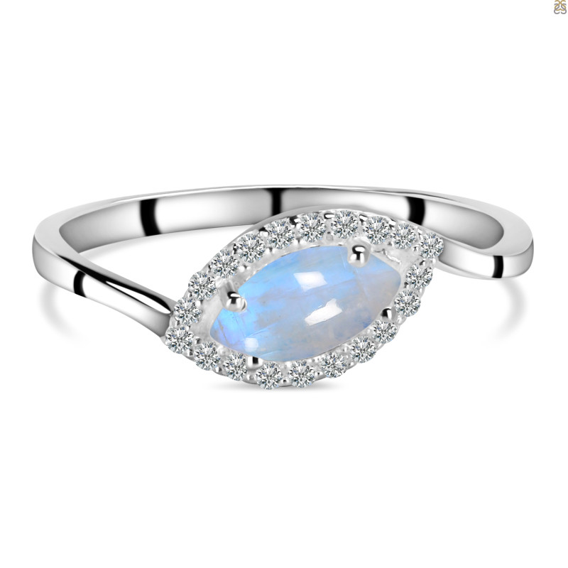 Moonstone & White Topaz Ring RBM-RDR-1755.