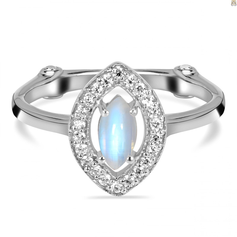 Moonstone & White Topaz Ring RBM-RDR-1798.