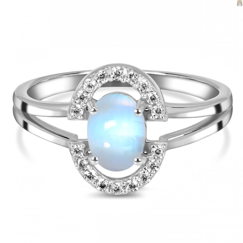 Moonstone & White Topaz Ring RBM-RDR-1802.