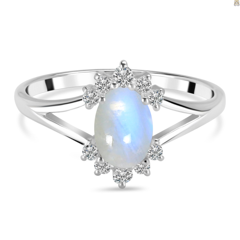 Moonstone & White Topaz Ring RBM-RDR-1929.