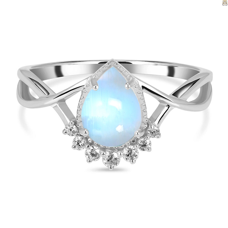 Moonstone & White Topaz Ring RBM-RDR-1930.