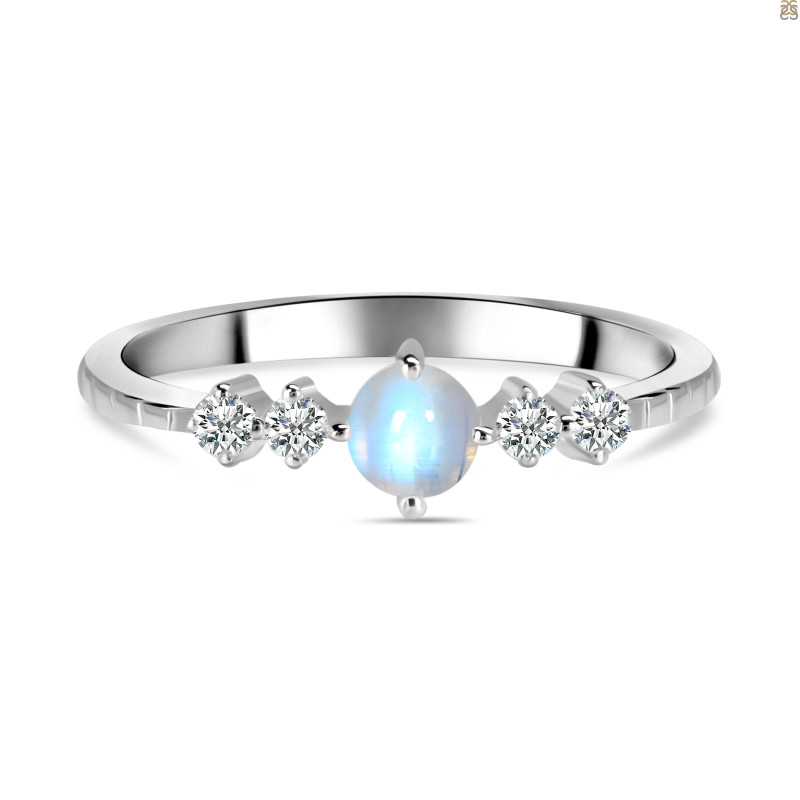 Moonstone & White Topaz Ring RBM-RDR-2211.