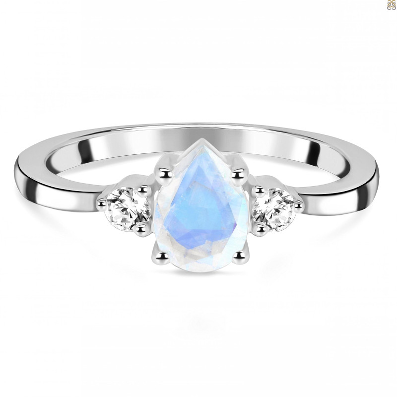 Moonstone & White Topaz Ring RBM-RDR-2213.