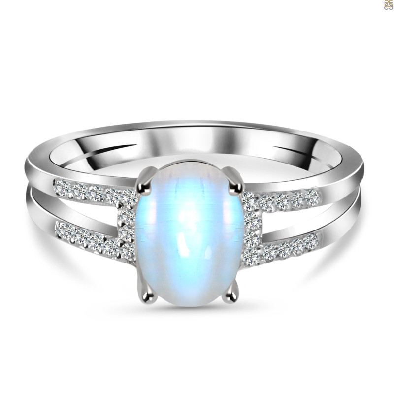 Moonstone & White Topaz Ring RBM-RDR-2255.