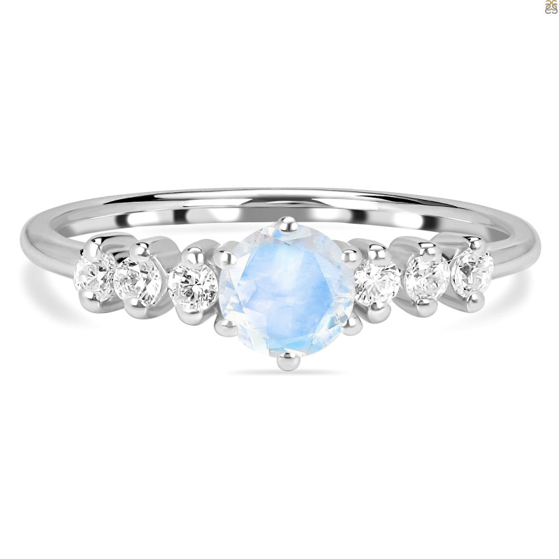 Moonstone & White Topaz Ring RBM-RDR-2259.