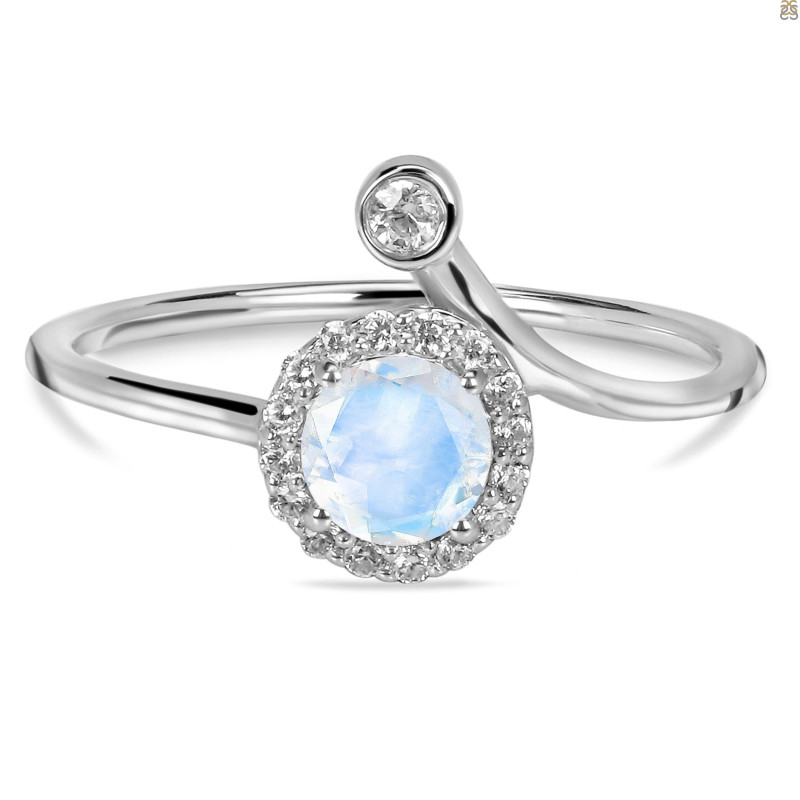 Moonstone & White Topaz Ring RBM-RDR-2261.