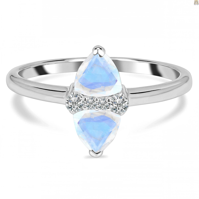 Moonstone & White Topaz Ring RBM-RDR-2266.