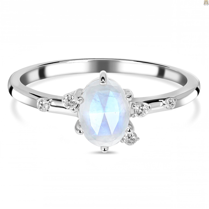 Moonstone & White Topaz Ring RBM-RDR-2273.