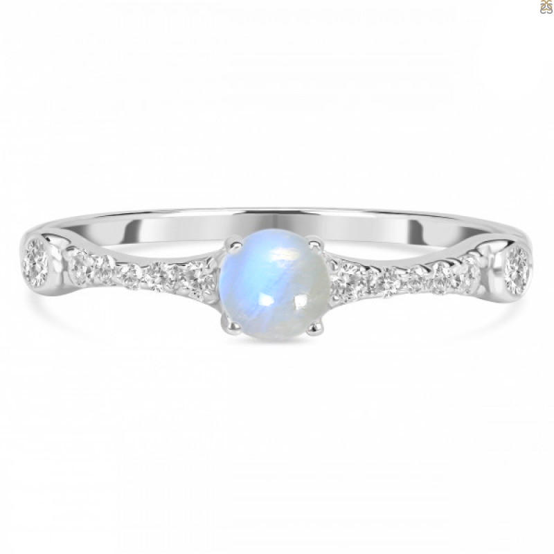 Moonstone & White Topaz Ring RBM-RDR-2276.