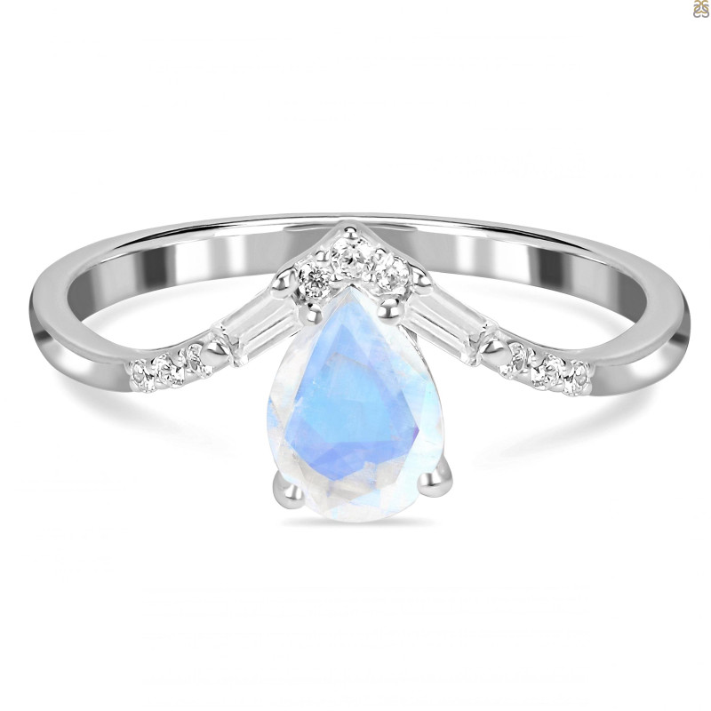 Moonstone & White Topaz Ring RBM-RDR-2283.