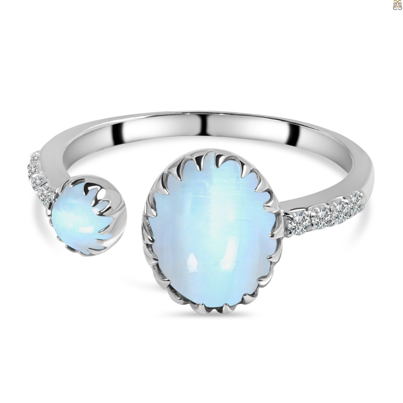 Moonstone & White Topaz Ring RBM-RDR-229.