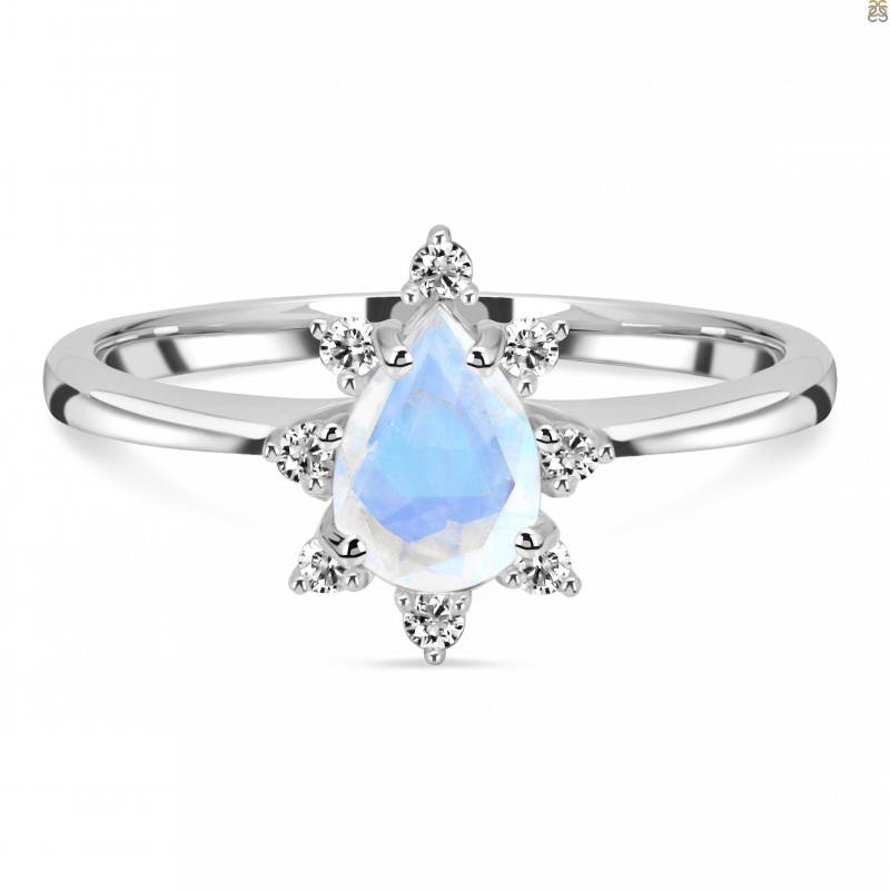 Moonstone & White Topaz Ring RBM-RDR-2305.