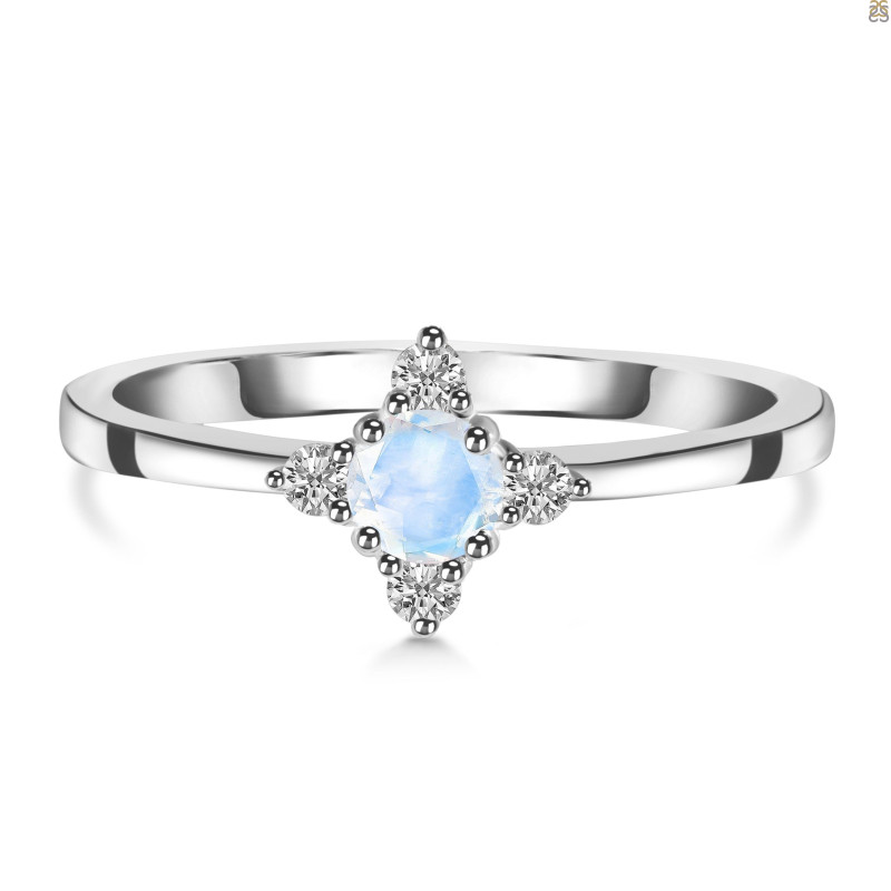 Moonstone & White Topaz Ring RBM-RDR-2541.